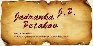 Jadranka Petakov vizit kartica